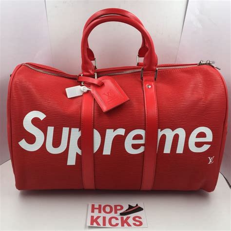 black louis vuitton supreme duffle bag|Louis Vuitton overnight bag.